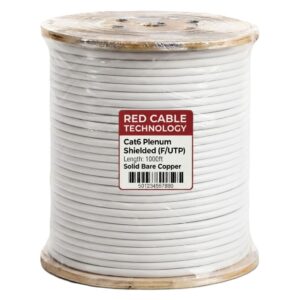 Cat6-CMP-Plenum-FUTP-Solid-Bare-Copper-Cable-550MHz White