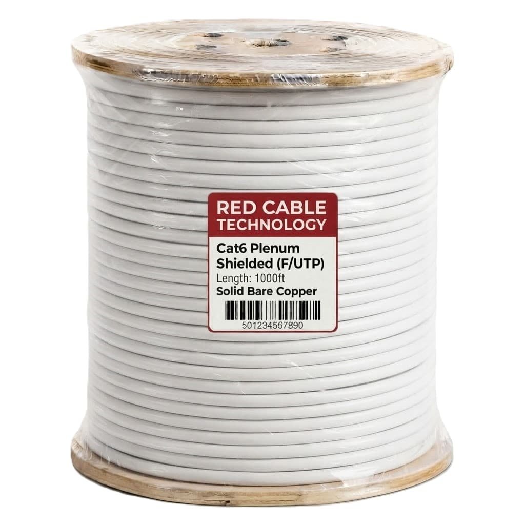 Cat6-CMP-Plenum-FUTP-Solid-Bare-Copper-Cable-550MHz White