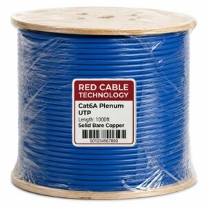 Cat6a CMP Plenum UTP Solid Pure Copper Cable - 750MHz Blue