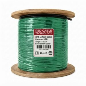 ETL Listed Cat6a Plenum UTP Solid Bare Copper - 750 MHz Black