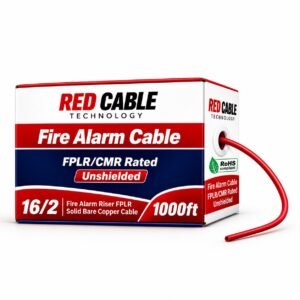 162 FPLR Fire Alarm Riser Cable Solid Bare Copper 1000ft Red