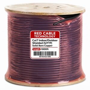 Cat7 IndoorOutdoor Shielded (SFTP) Solid Bare Copper - 850MHz Black