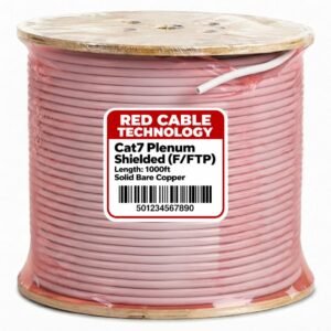 Cat7 Plenum Shielded (FFTP) Solid Bare Copper - 850MHz White