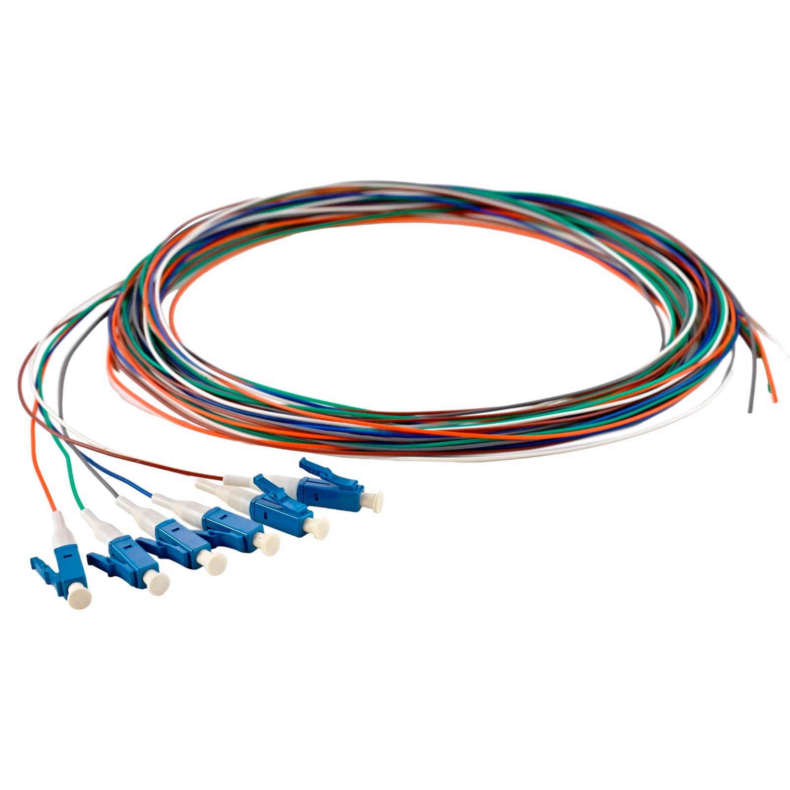 Pigtail LC/UPC 6 colors Singlemode OS2 9/125 G657A1 0.9mm OFNR 3M, semitight - Image 2