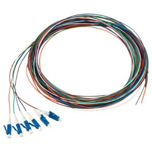 Pigtail LC/UPC 6 colors Singlemode OS2 9/125 G657A1 0.9mm OFNR 3M, semitight