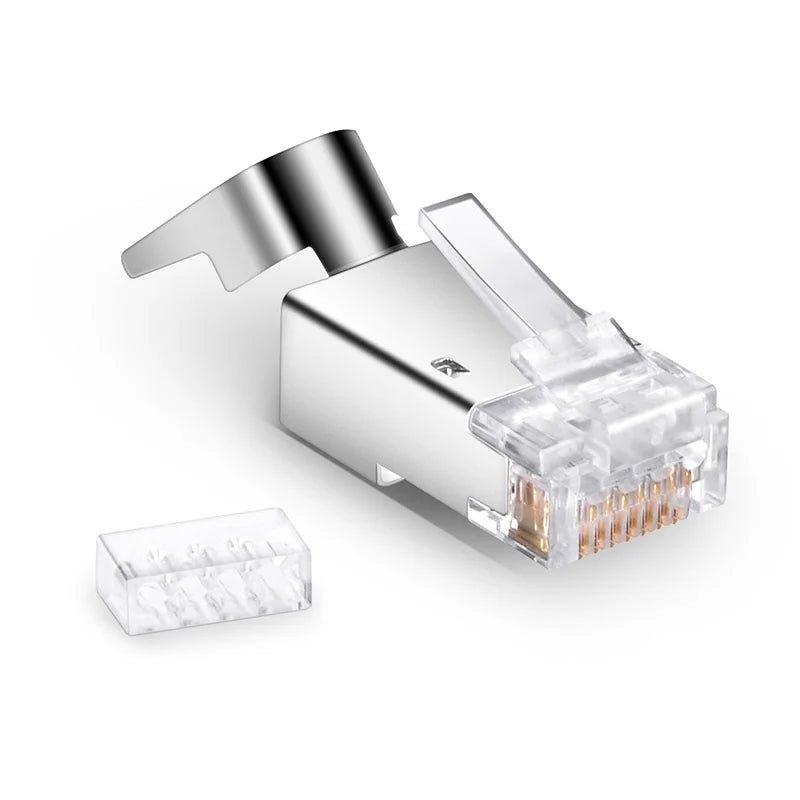 Cat7 Standard RJ45 Modular Plugs for 23AWG Twisted Pair Solid Cable (Pack of 100) | Shielded - Image 4