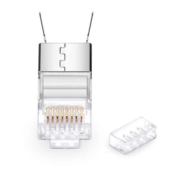Cat7 Standard RJ45 Modular Plugs for 23AWG Twisted Pair Solid Cable (Pack of 100) | Shielded - Image 3