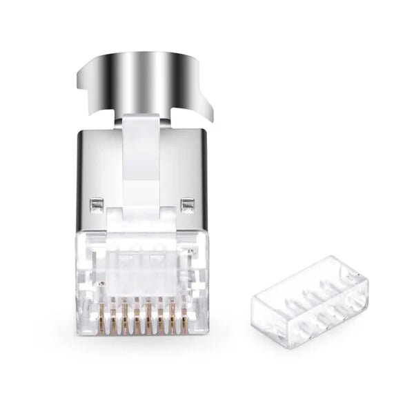 Cat7 Standard RJ45 Modular Plugs for 23AWG Twisted Pair Solid Cable (Pack of 100) | Shielded - Image 2