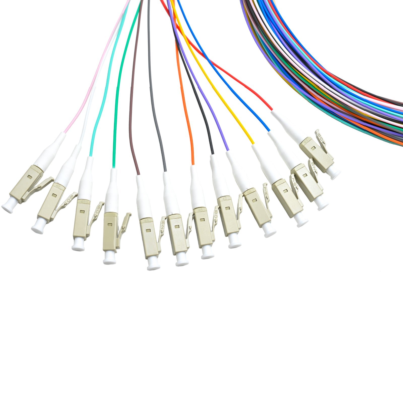 Pigtail LC/UPC 12 colors OM4 0.9mm OFNR 3M, semitight - Image 2