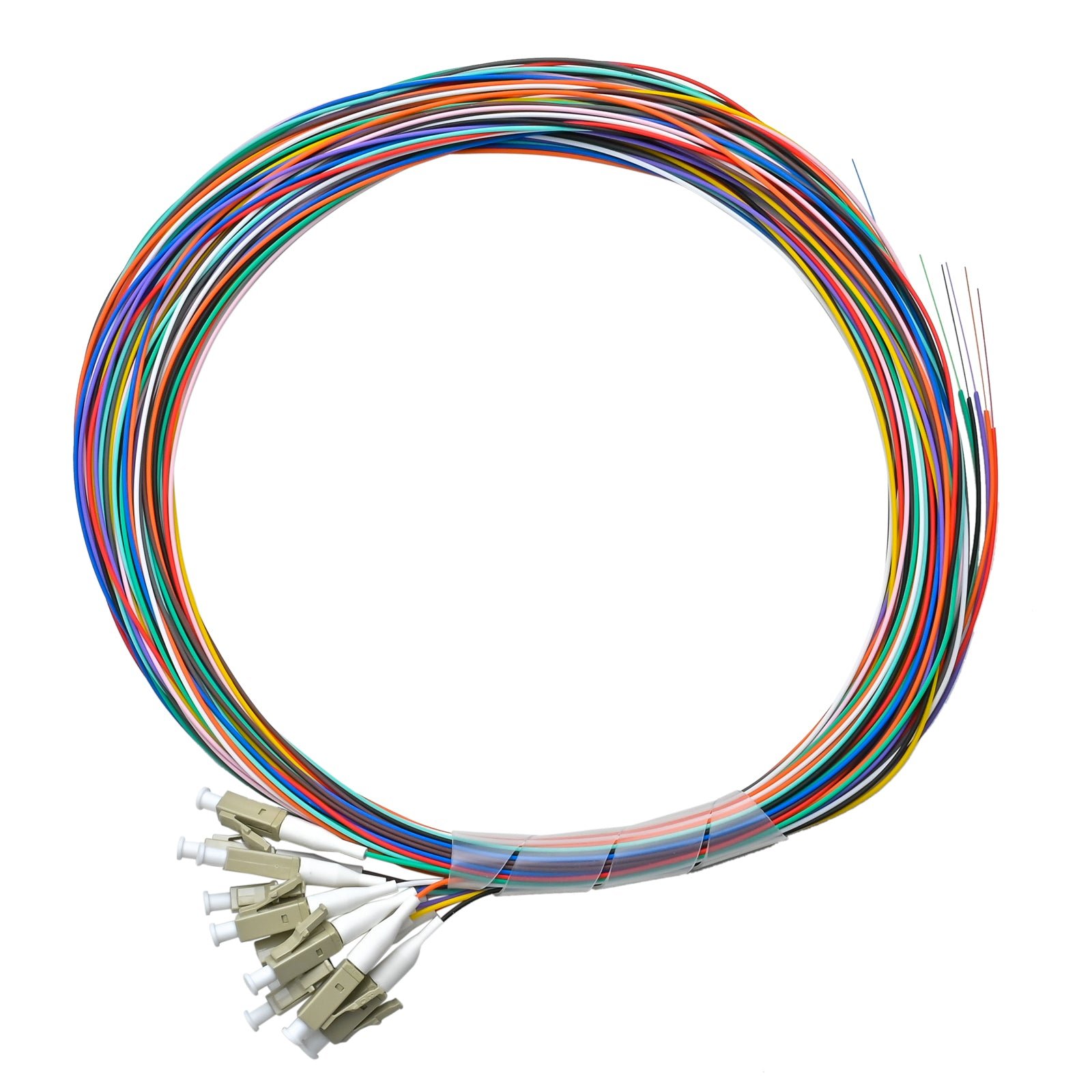 Pigtail LC/UPC 12 colors OM4 0.9mm OFNR 3M, tight buffer - Image 3