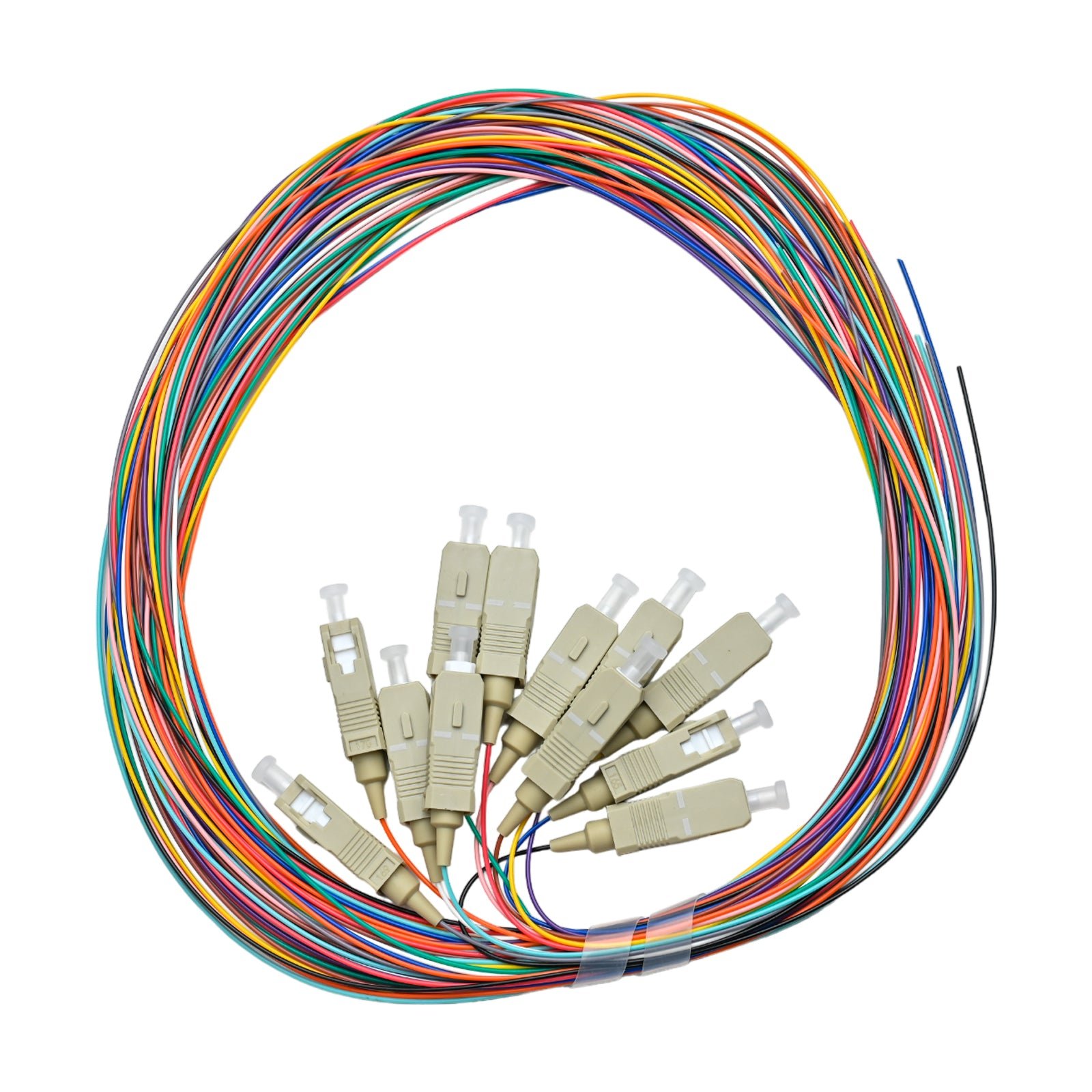 Pigtail SC/UPC 12 colors OM4 0.9mm OFNR 3M, tight buffer - Image 3