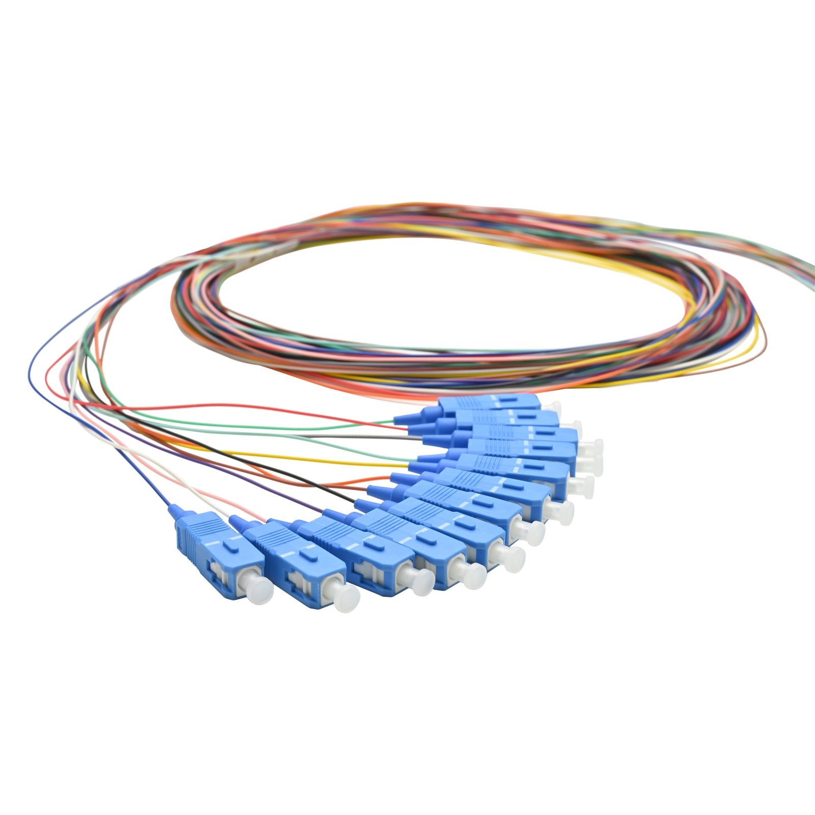 Pigtail SC/UPC 12 colors SM G657A1 0.9mm OFNR 3M, semitight
