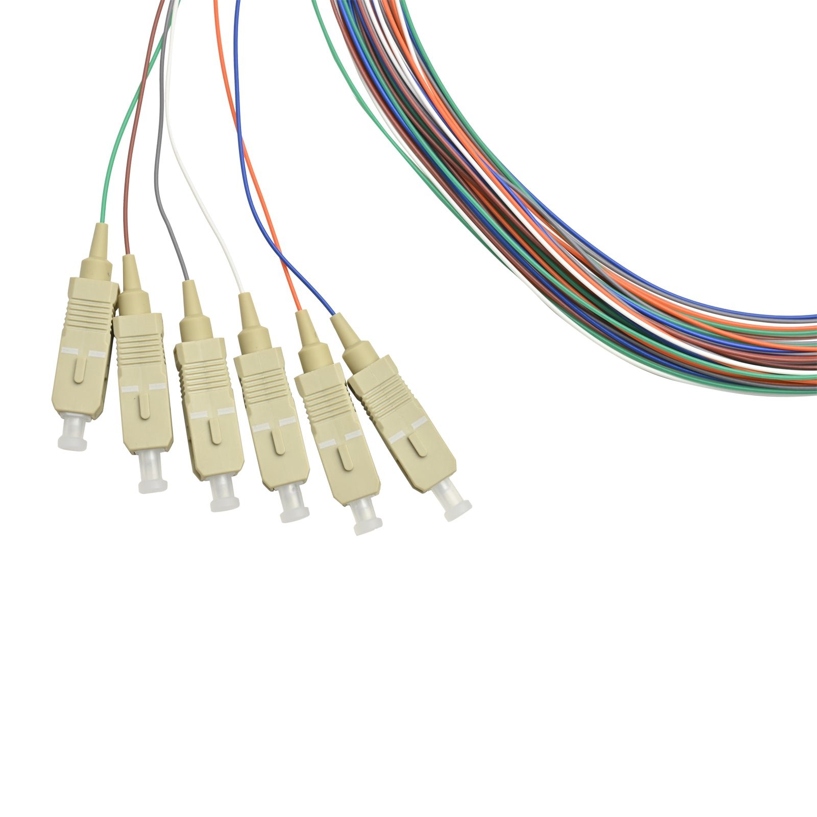 Pigtail SC/UPC 06 colors OM4 0.9mm OFNR 3M, semitight - Image 2