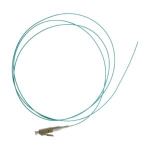 Pigtail LC/UPC OM3 SX 0.9mm OFNR Aqua, tight buffer